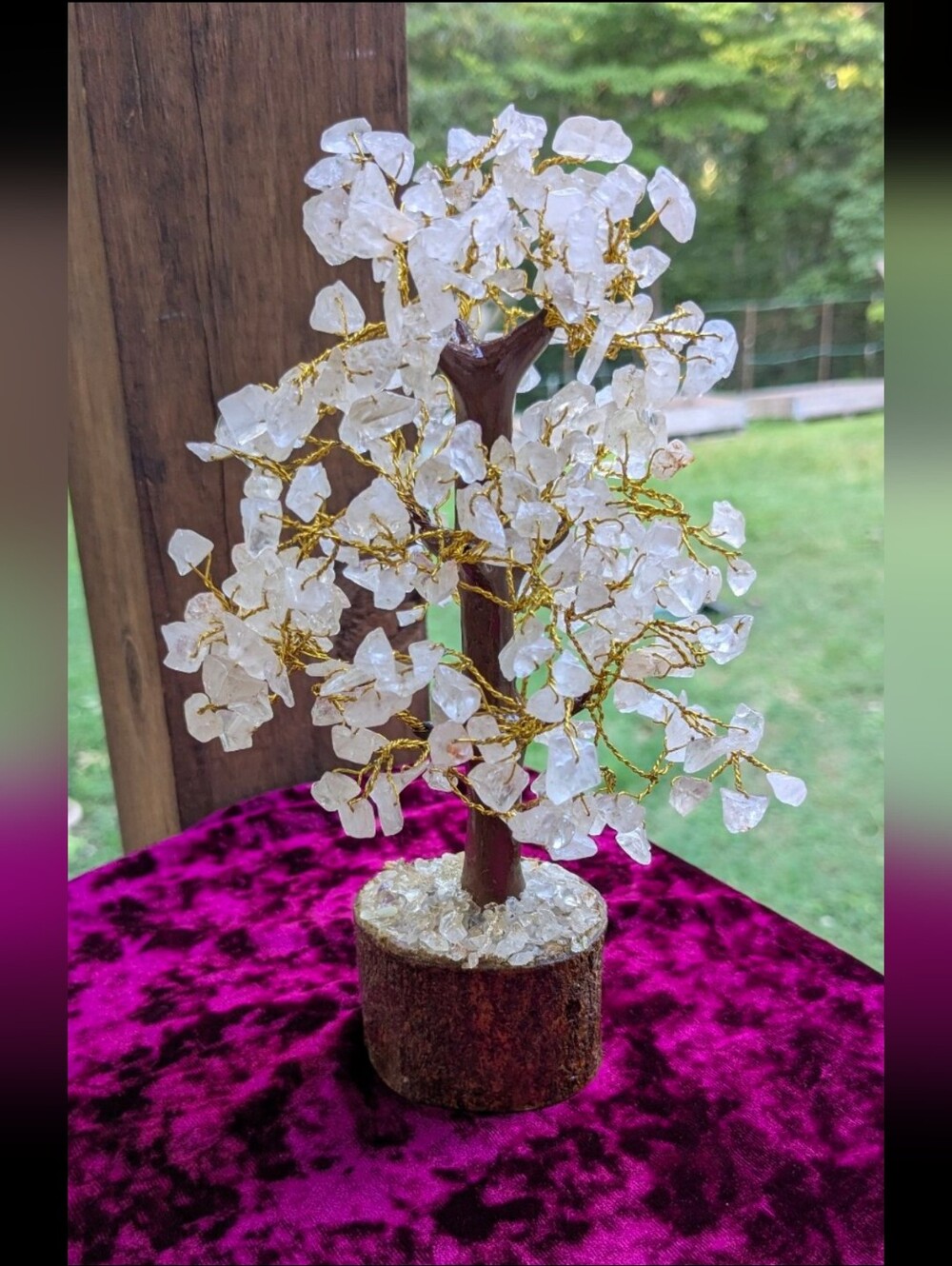 Handmade Quartz Crystal Blessing Bonsia Tree